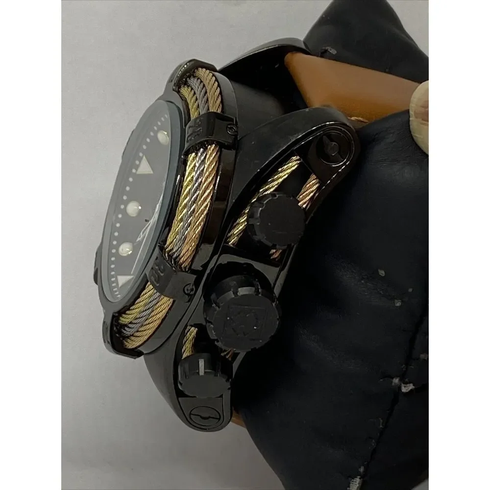 Invicta Bolt 23055 Mens Brown Leather Analog Dial Japan Quartz Wrist Watch RQ374